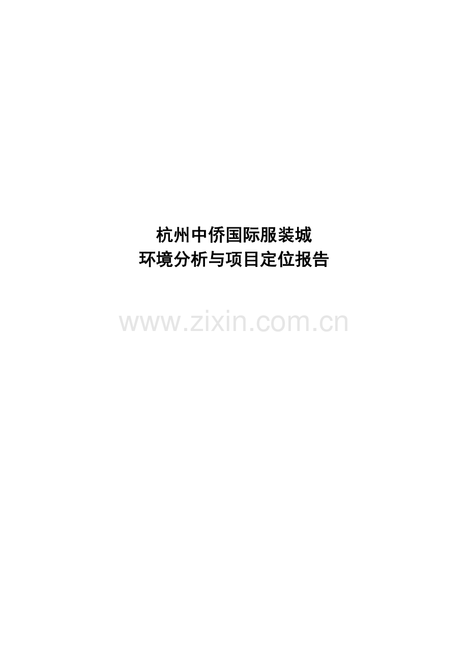 国际服装城环境分析与项目定位报告.docx_第1页