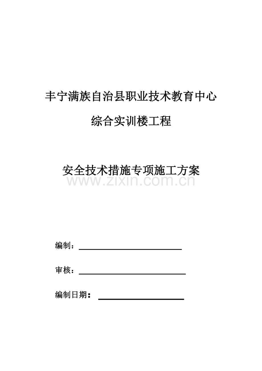 安全技术措施专项施工方案-.docx_第1页