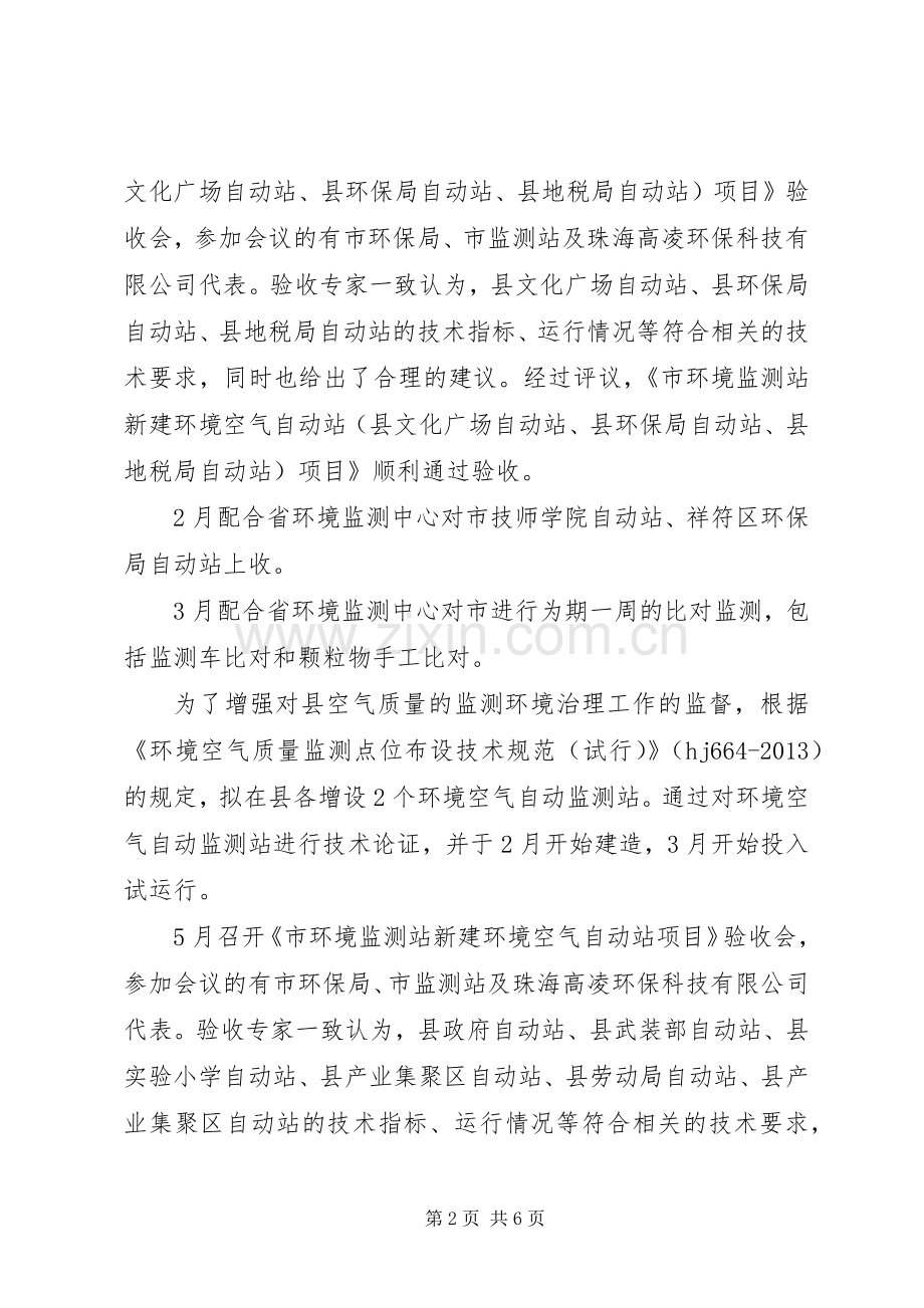 20XX年上半年环境空气质量自动监测工作总结.docx_第2页