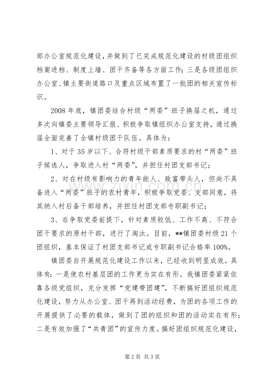 乡镇团组织规范化建设工作总结 .docx_第2页