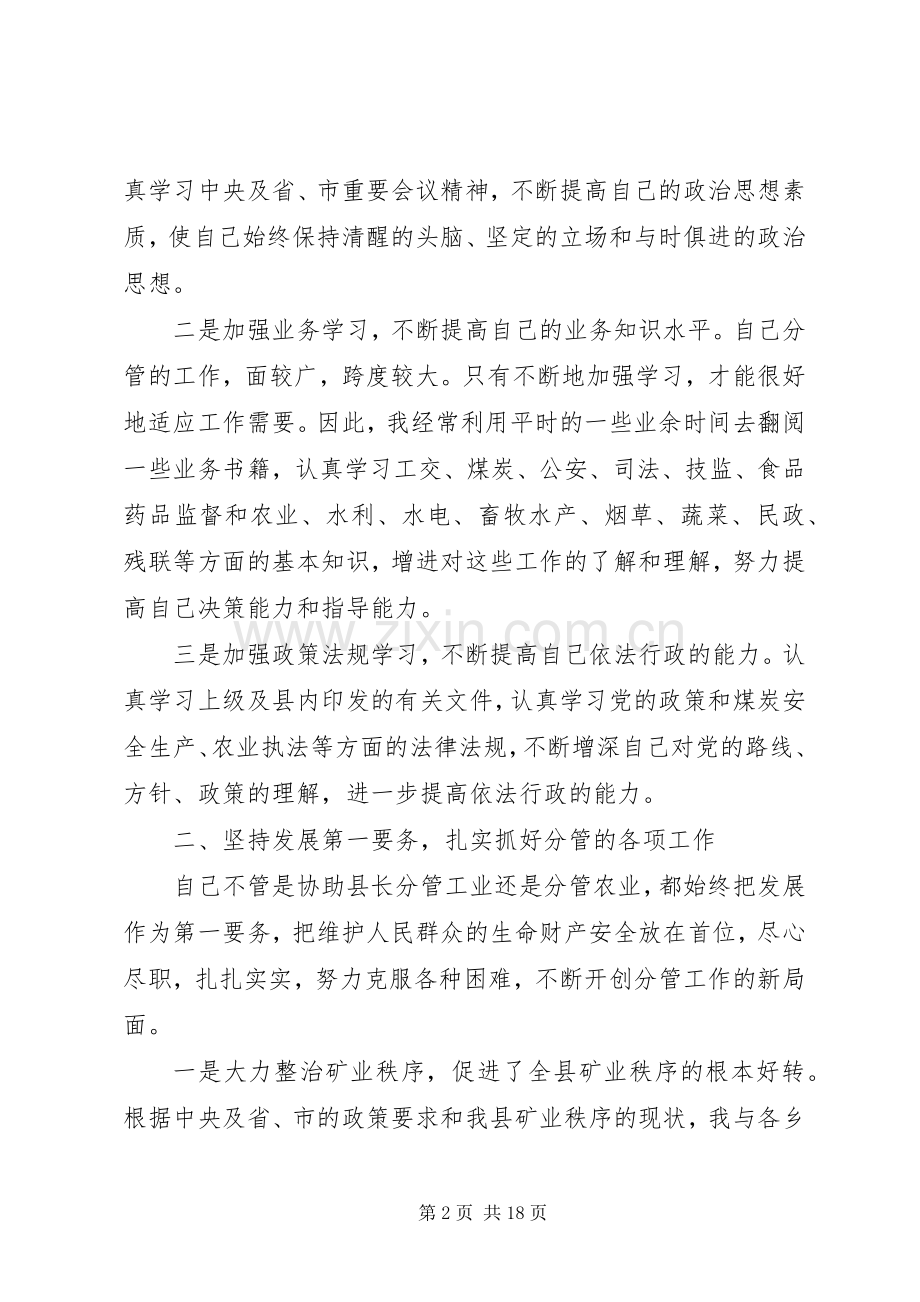 副县长个人工作总结 .docx_第2页