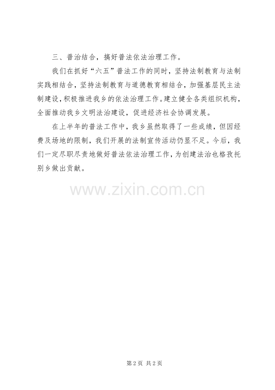 乡镇依法治理工作总结 .docx_第2页