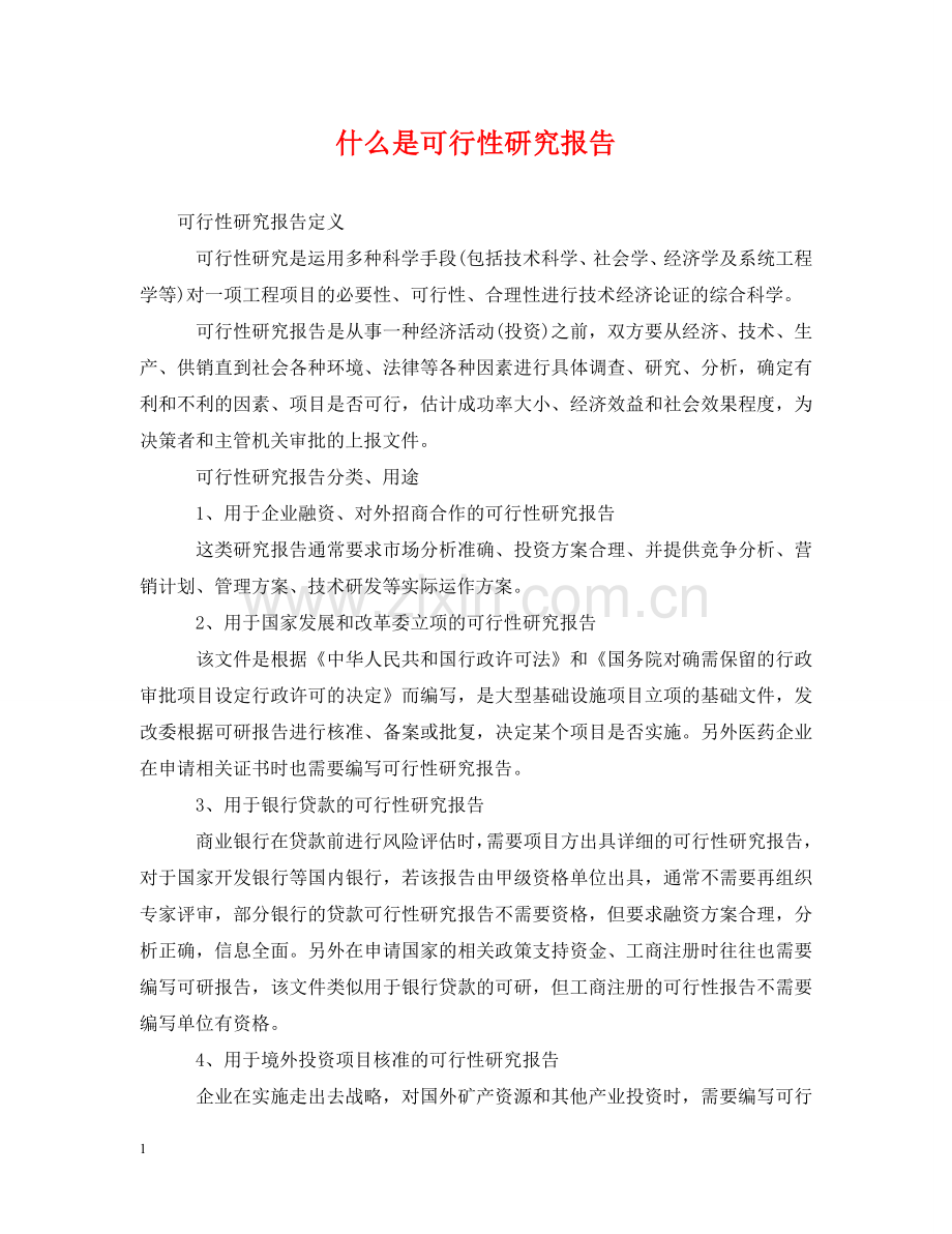 什么是可行性研究报告.doc_第1页