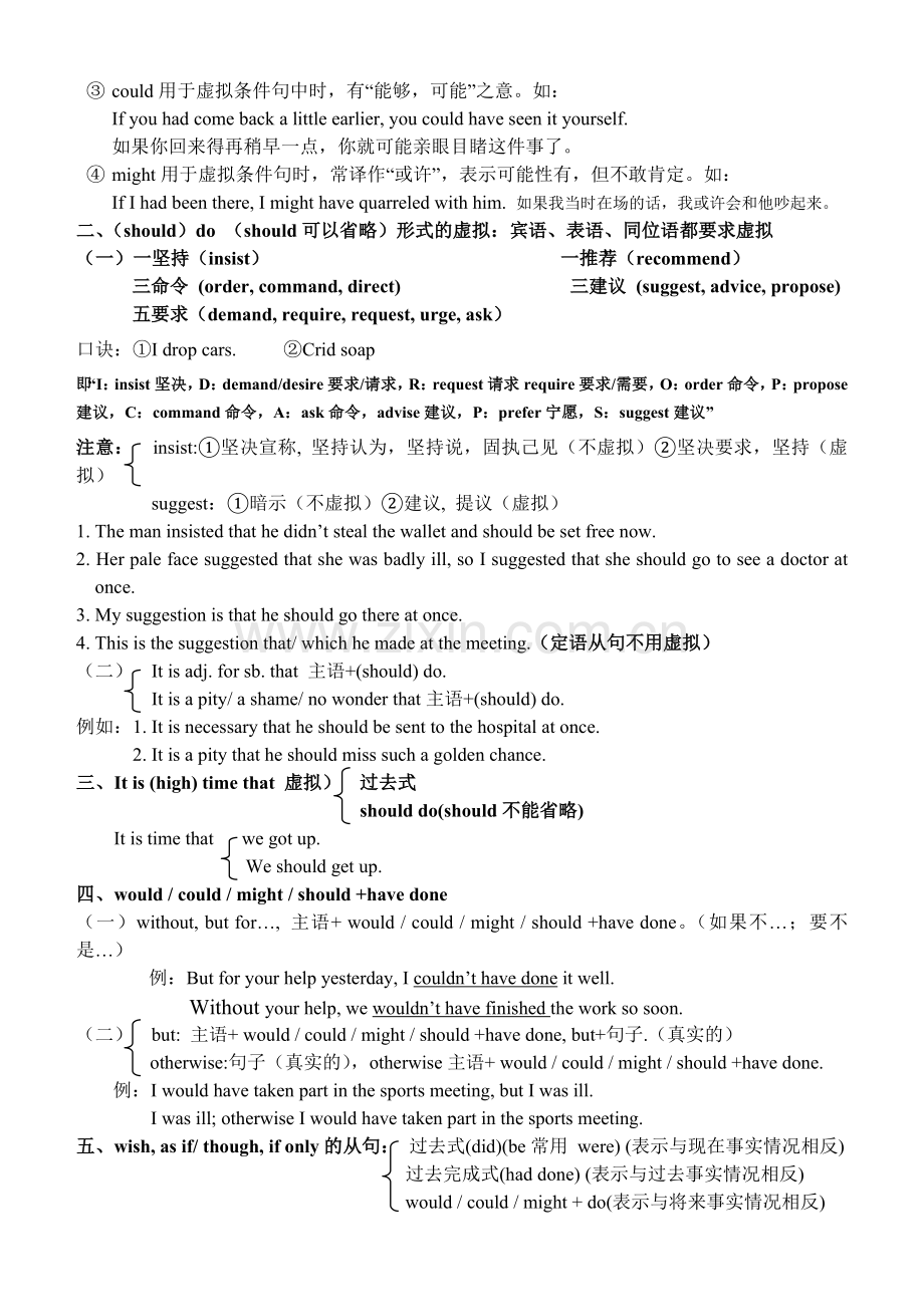 虚拟语气的规则总结(word版)郭.doc_第2页
