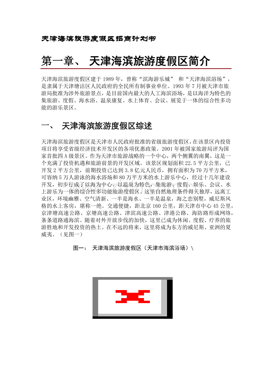 天津海滨旅游度假区策划案.docx_第1页