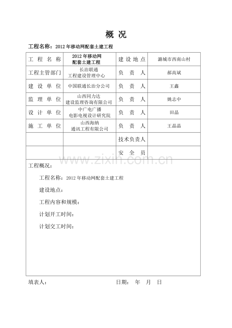 工程表格套用表.docx_第1页