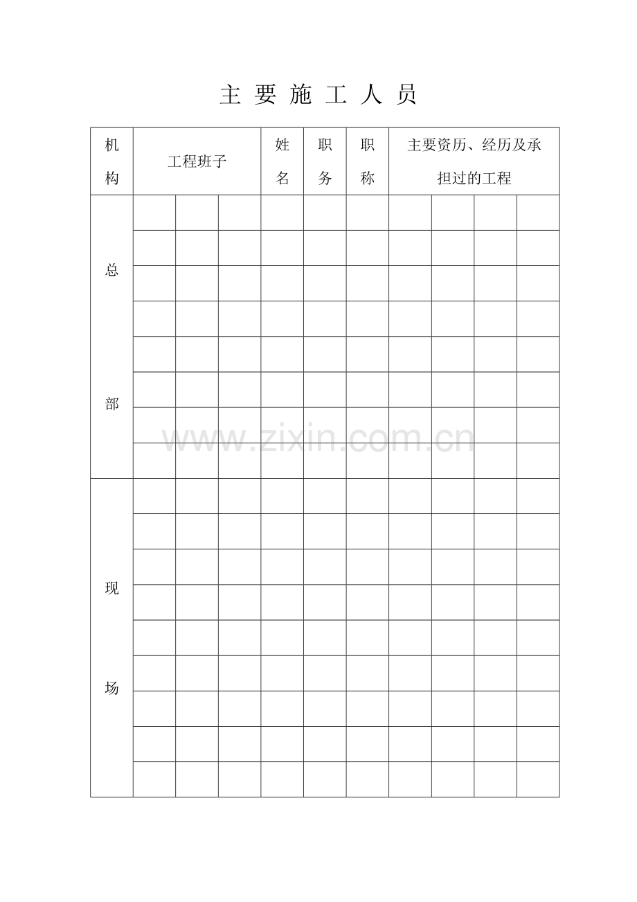 主 要 施 工 人 员.doc_第1页