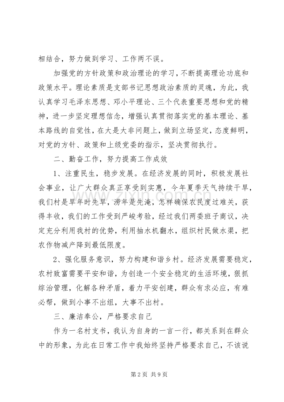 XX年村支部述职报告.docx_第2页