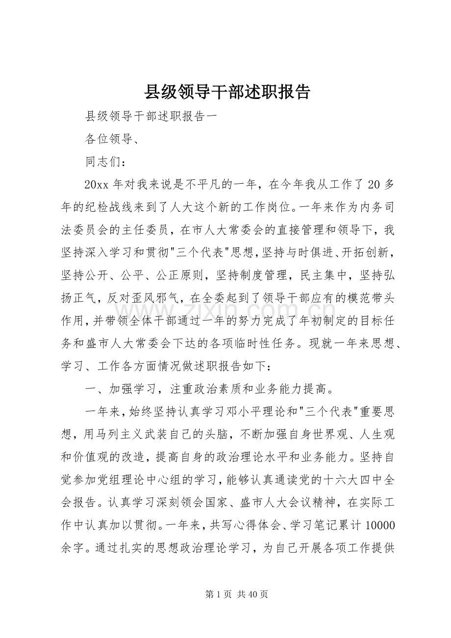县级领导干部述职报告.docx_第1页