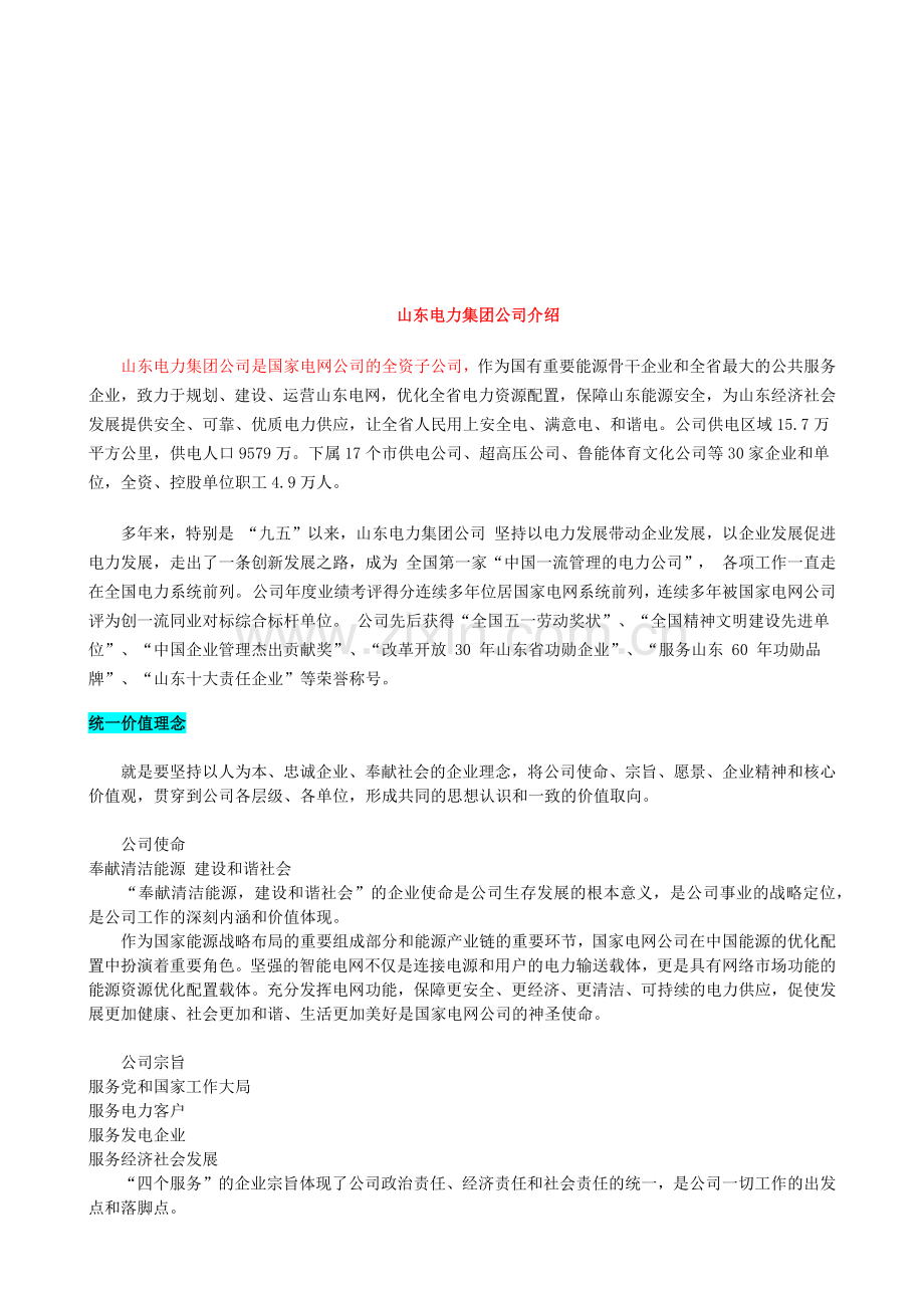 山东电力集团公司简要介绍.docx_第1页
