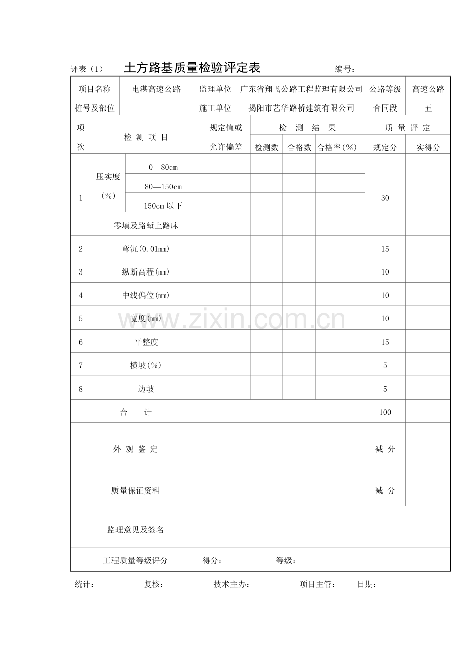 广东省公路工程施工表格(第一册)(路基路面工程).docx_第2页