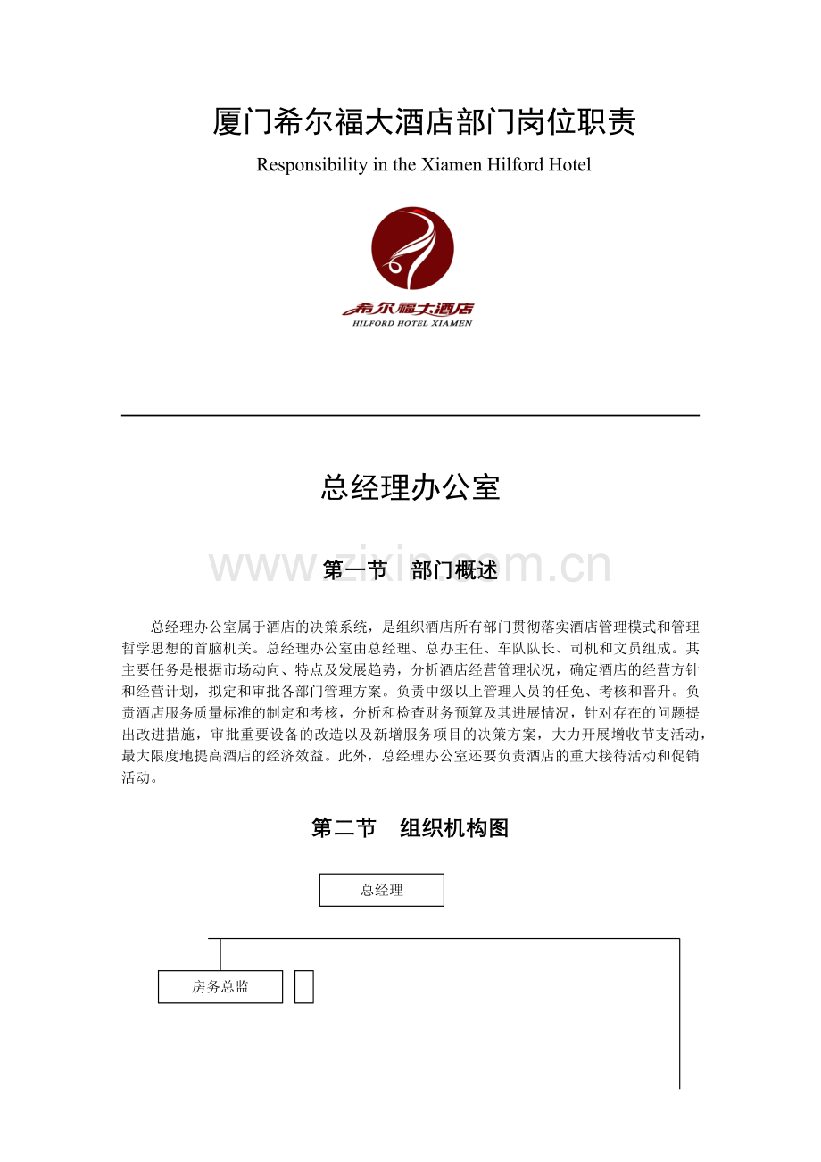 大酒店部门岗位职责.docx_第1页