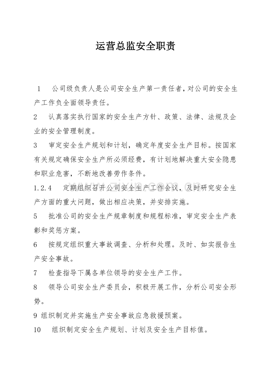 运营总监安全职责.docx_第1页
