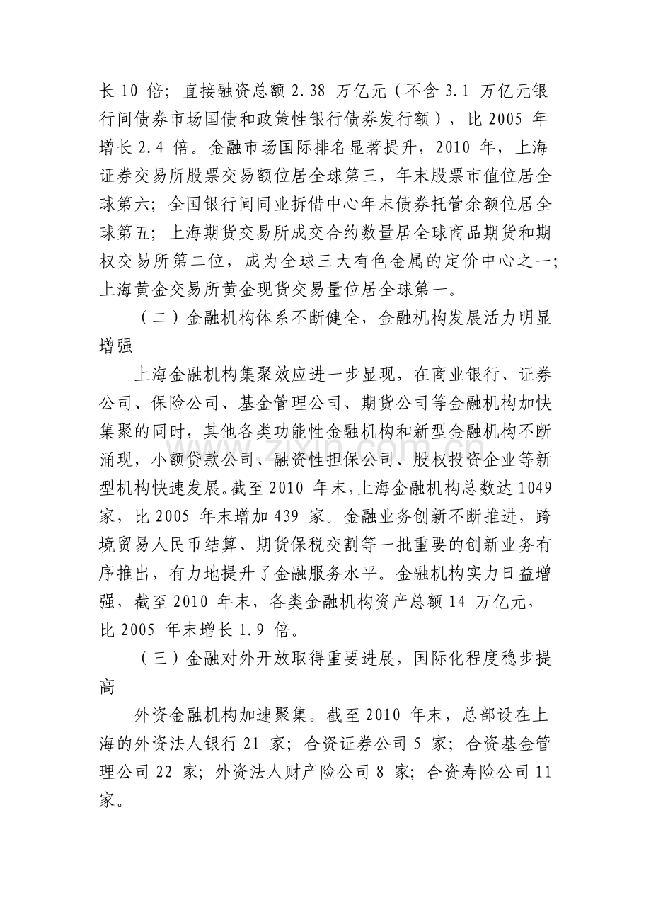 十二五时期上海国际金融中心建设规划.docx_第2页
