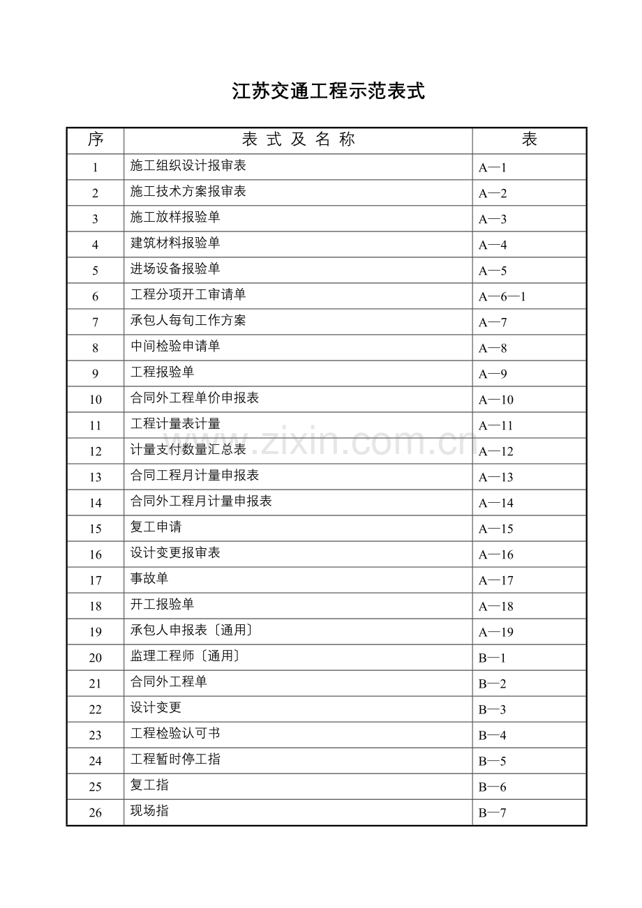 交通工程示范表格.doc_第2页