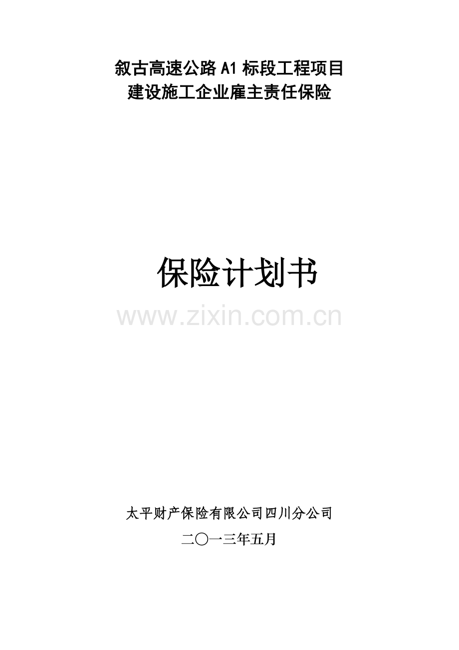工程保险方案.docx_第1页