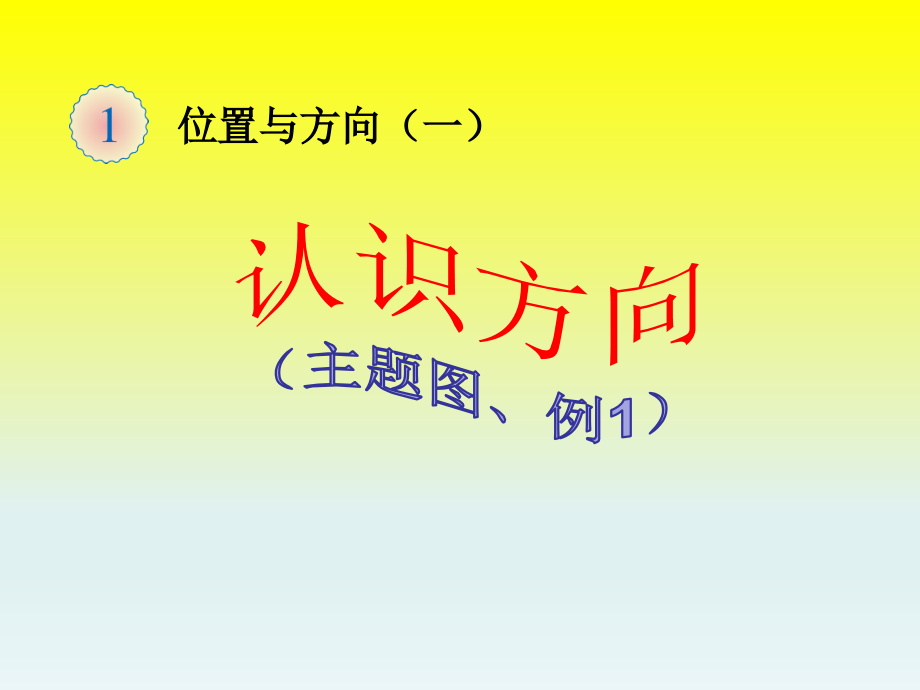 人教小学数学三年级位置与方向第一课时.ppt_第1页
