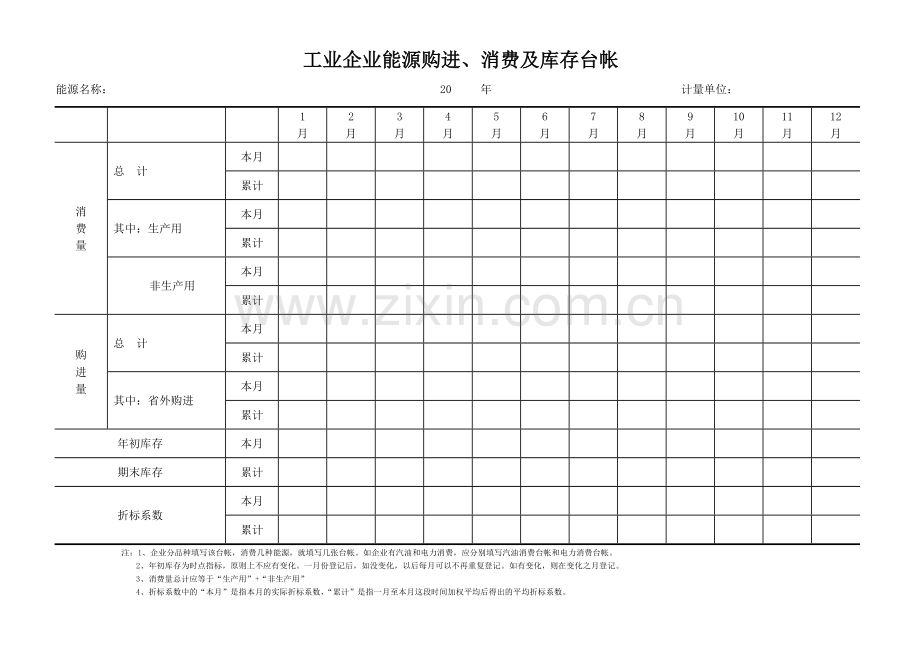 工业企业能源统计台帐.docx_第1页