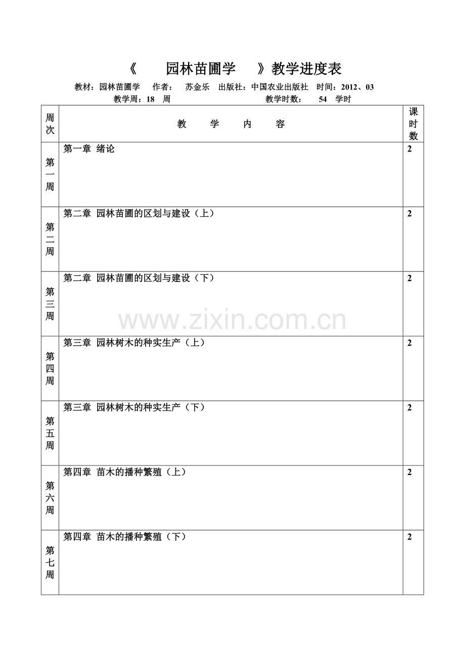 园林苗圃学教案.docx_第1页