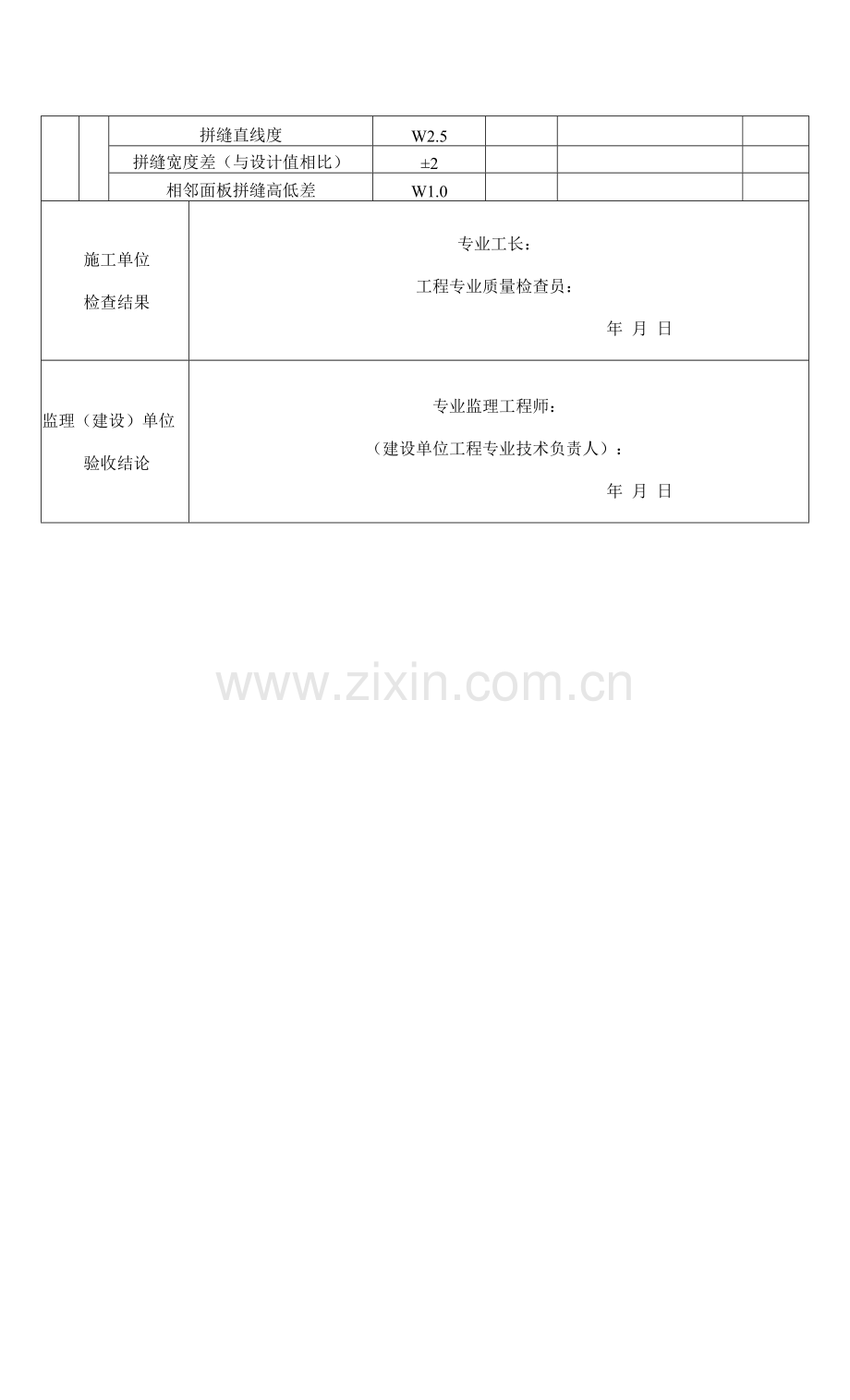 金属板幕墙工程检验批质量验收记录表.docx_第2页