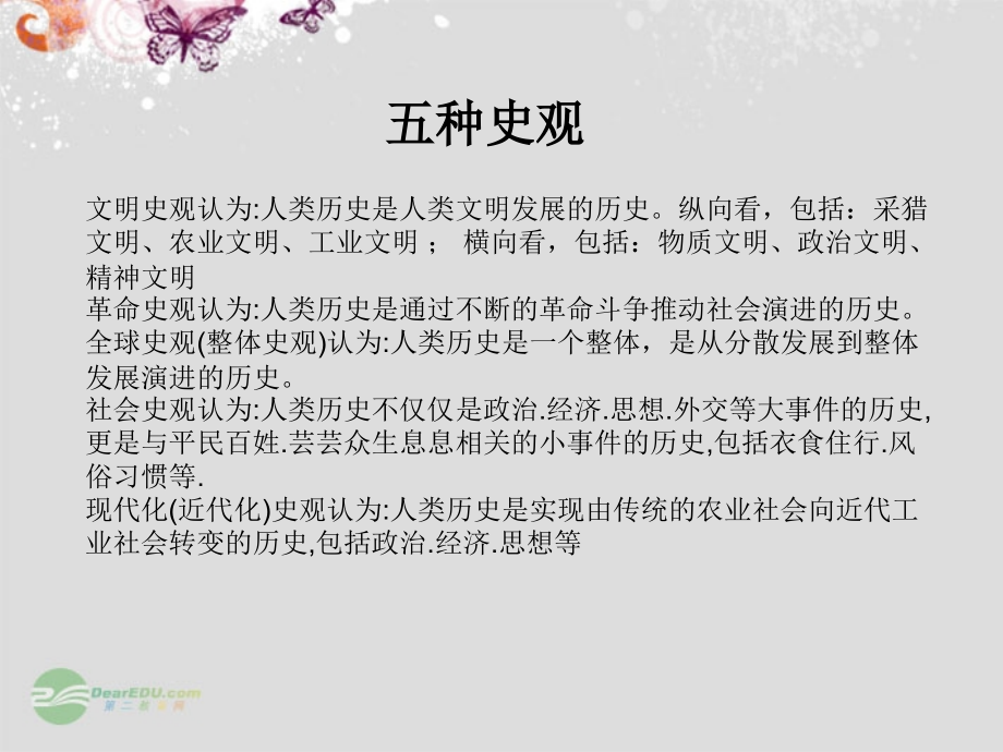 浙江省东阳市高中历史专题复习-五种史观课件-新人教版必修2.ppt_第1页