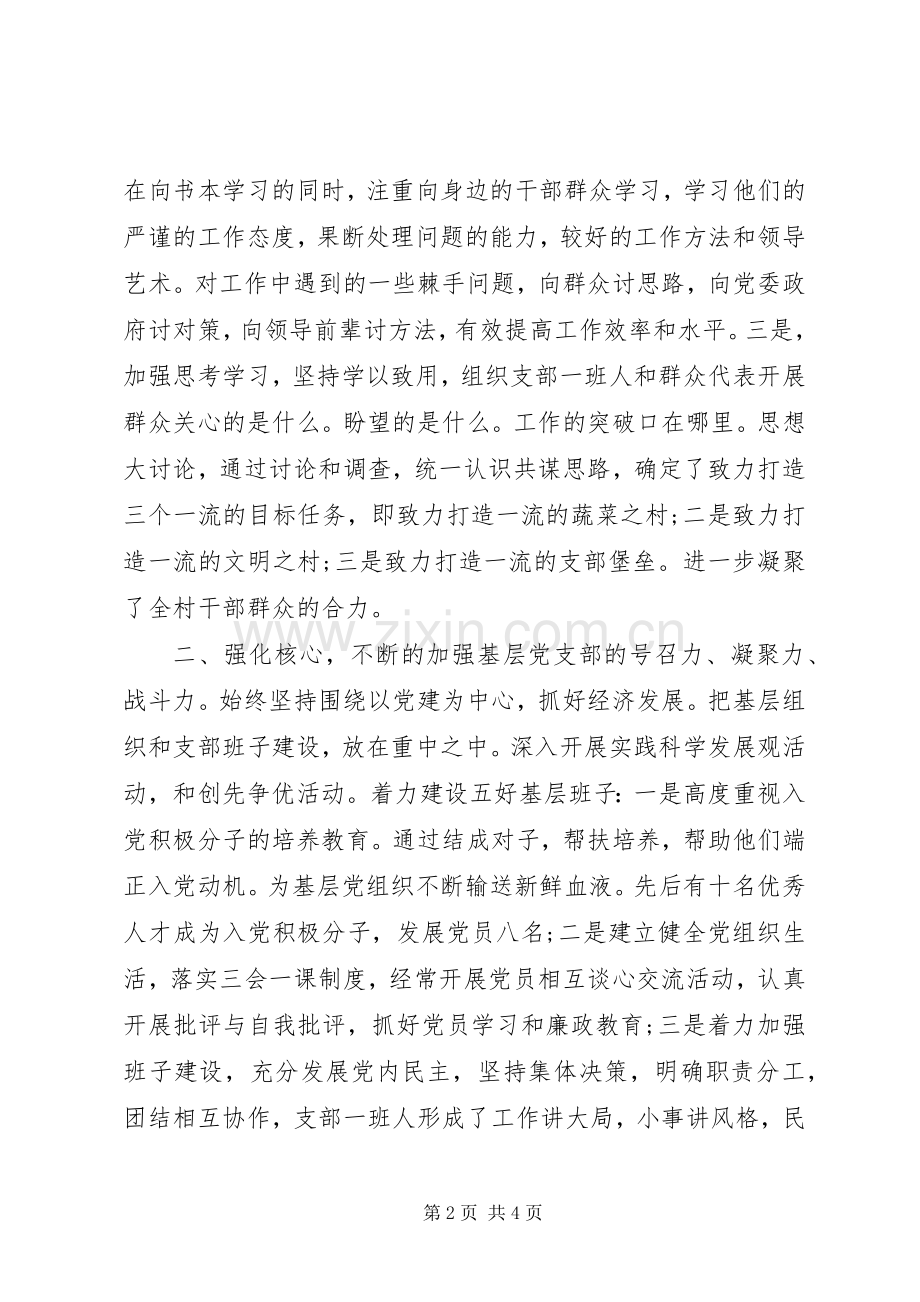 村党支部书年终记述职报告.docx_第2页