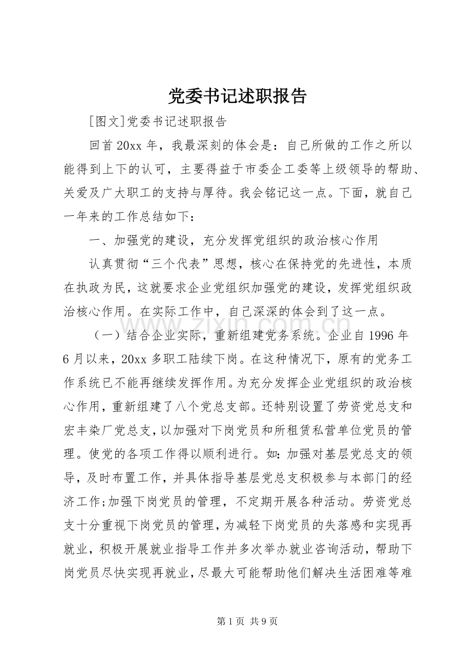 党委书记述职报告 (36).docx_第1页