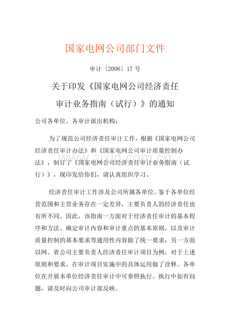 国家电网公司经济责任审计业务指南.docx_第1页