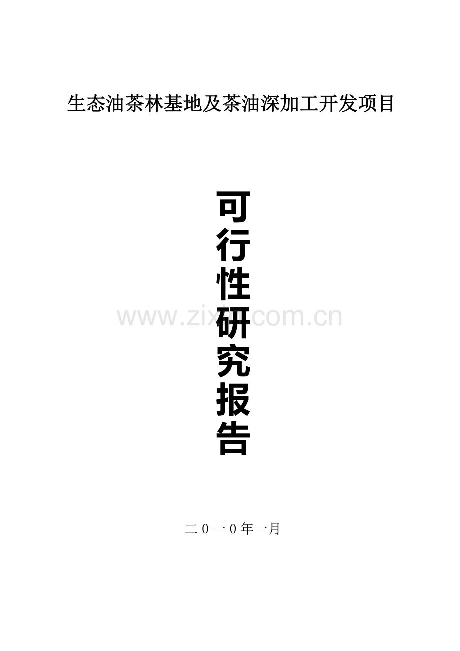年处理5万吨油茶籽水酶法综合加工及中药材间作产业化可.docx_第1页