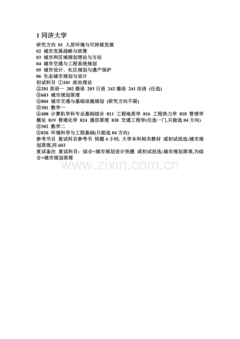 城市规划专业排名及招生安排.docx_第1页