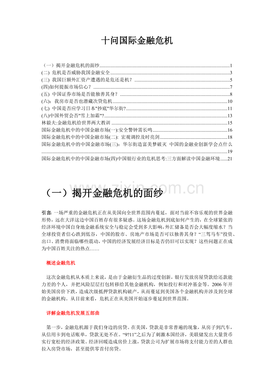 十问国际金融危机.docx_第1页