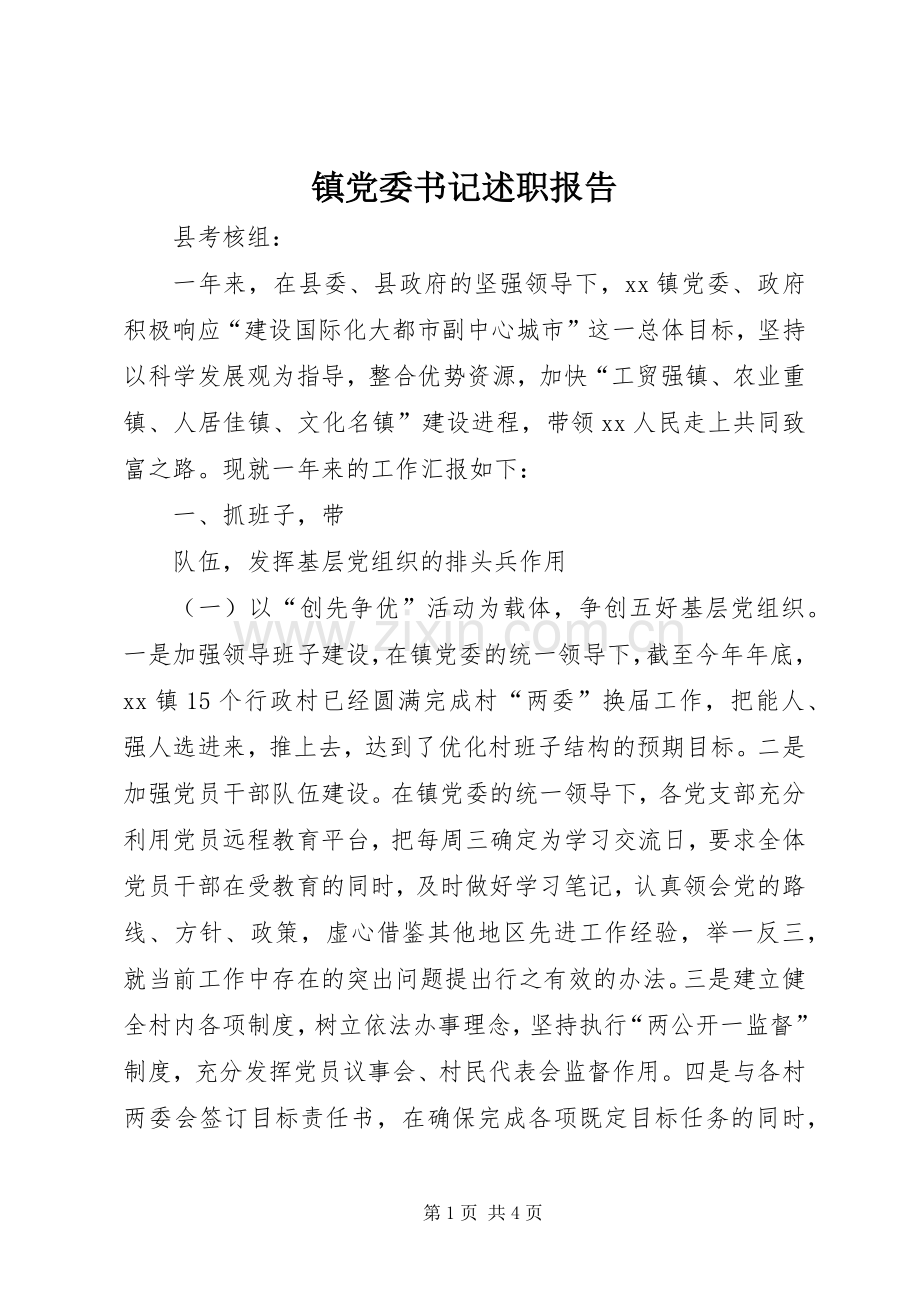 镇党委书记述职报告 (13).docx_第1页