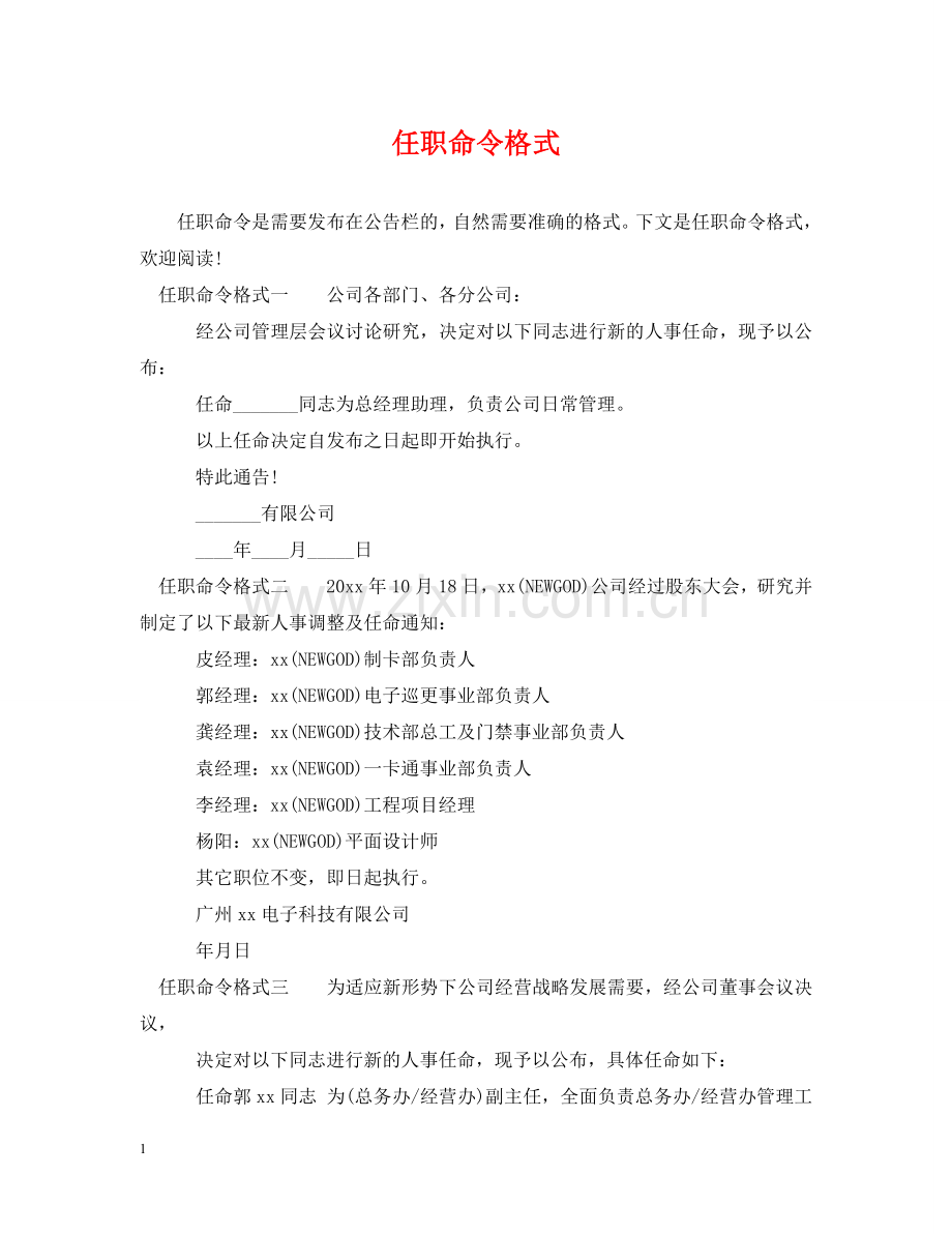 任职命令格式.doc_第1页