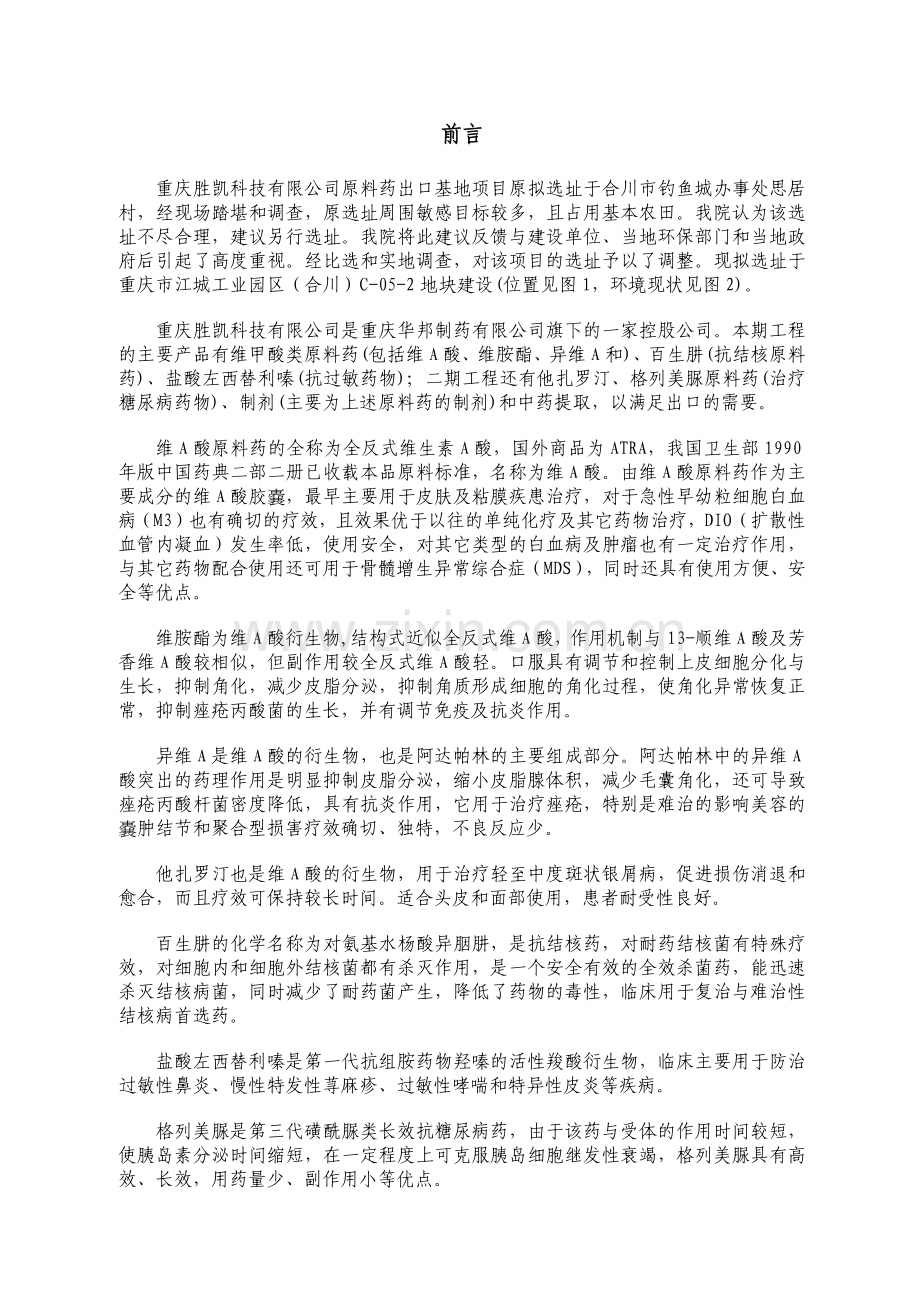 原料药出口基地项目环境影响报告书.docx_第1页
