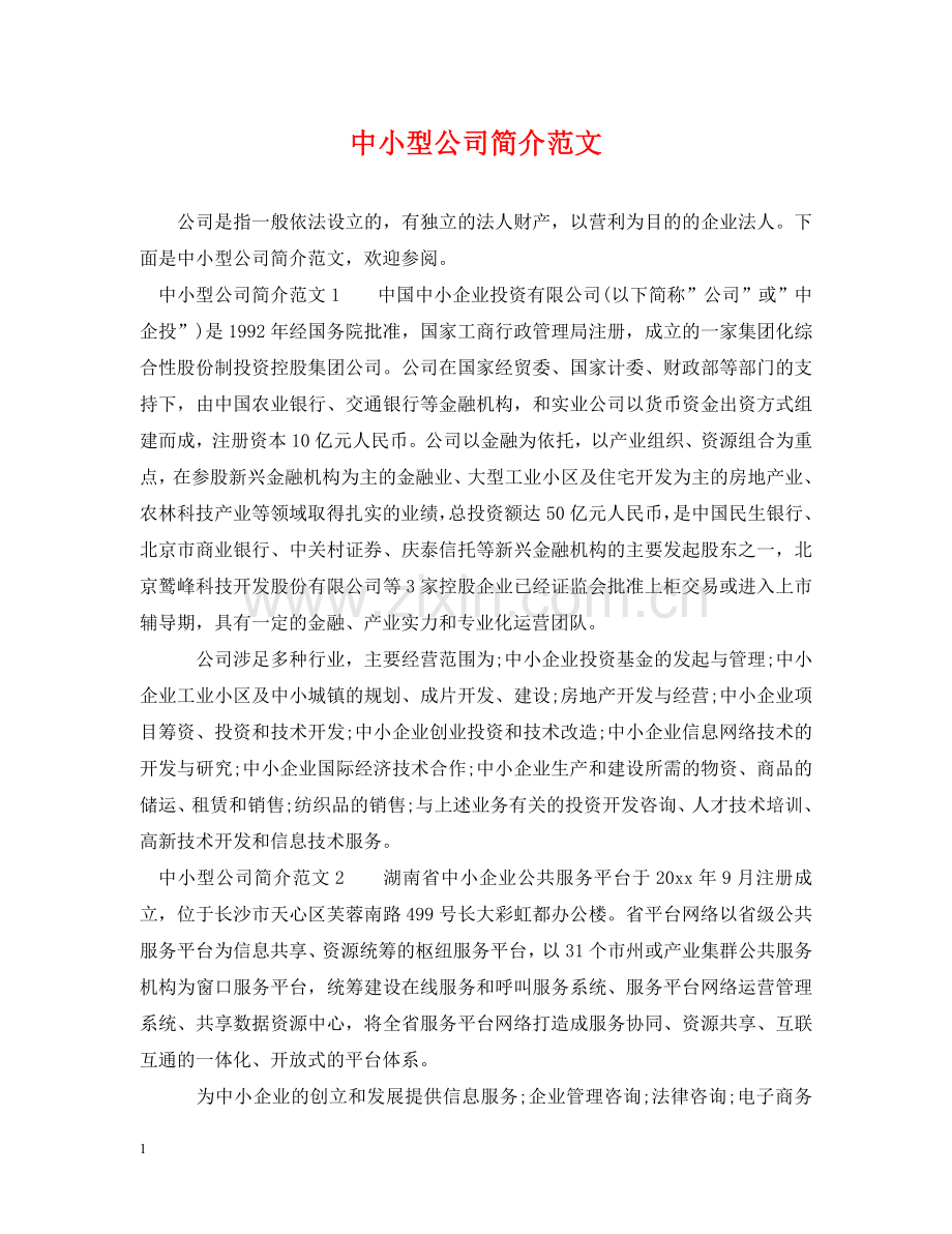 中小型公司简介范文.doc_第1页