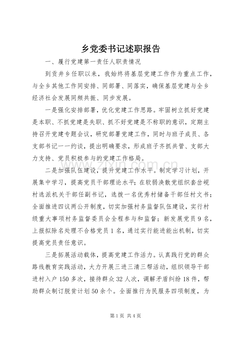 乡党委书记述职报告 (13).docx_第1页