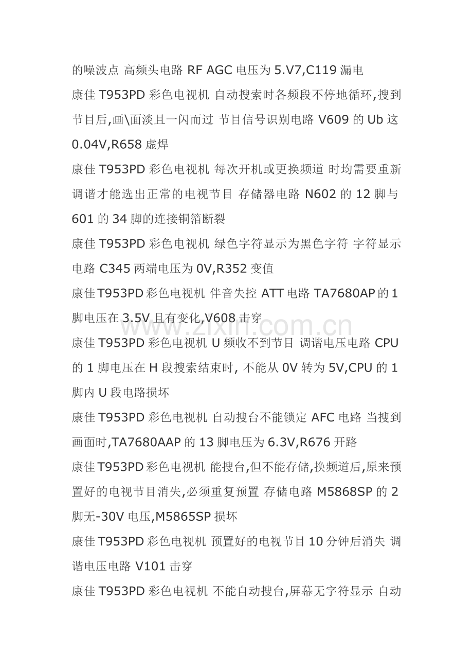 康佳彩电通病一览表.docx_第2页