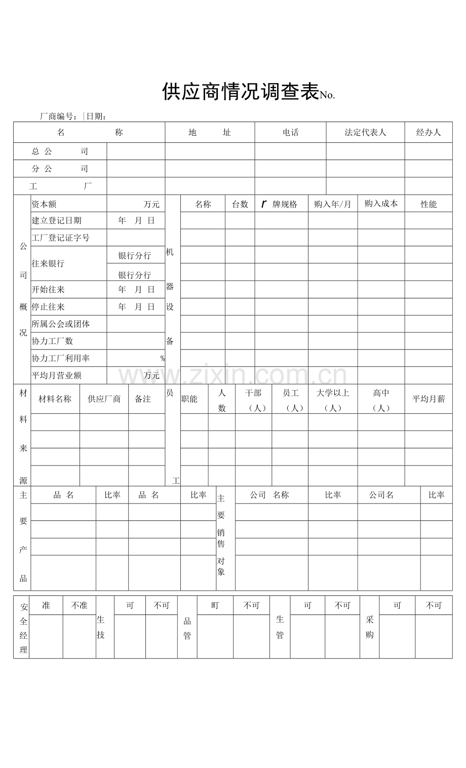 供应商情况调查表.docx_第1页