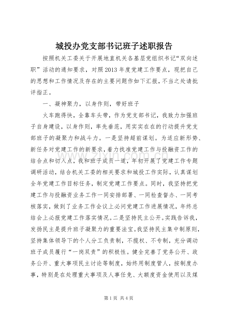 城投办党支部书记班子述职报告.docx_第1页
