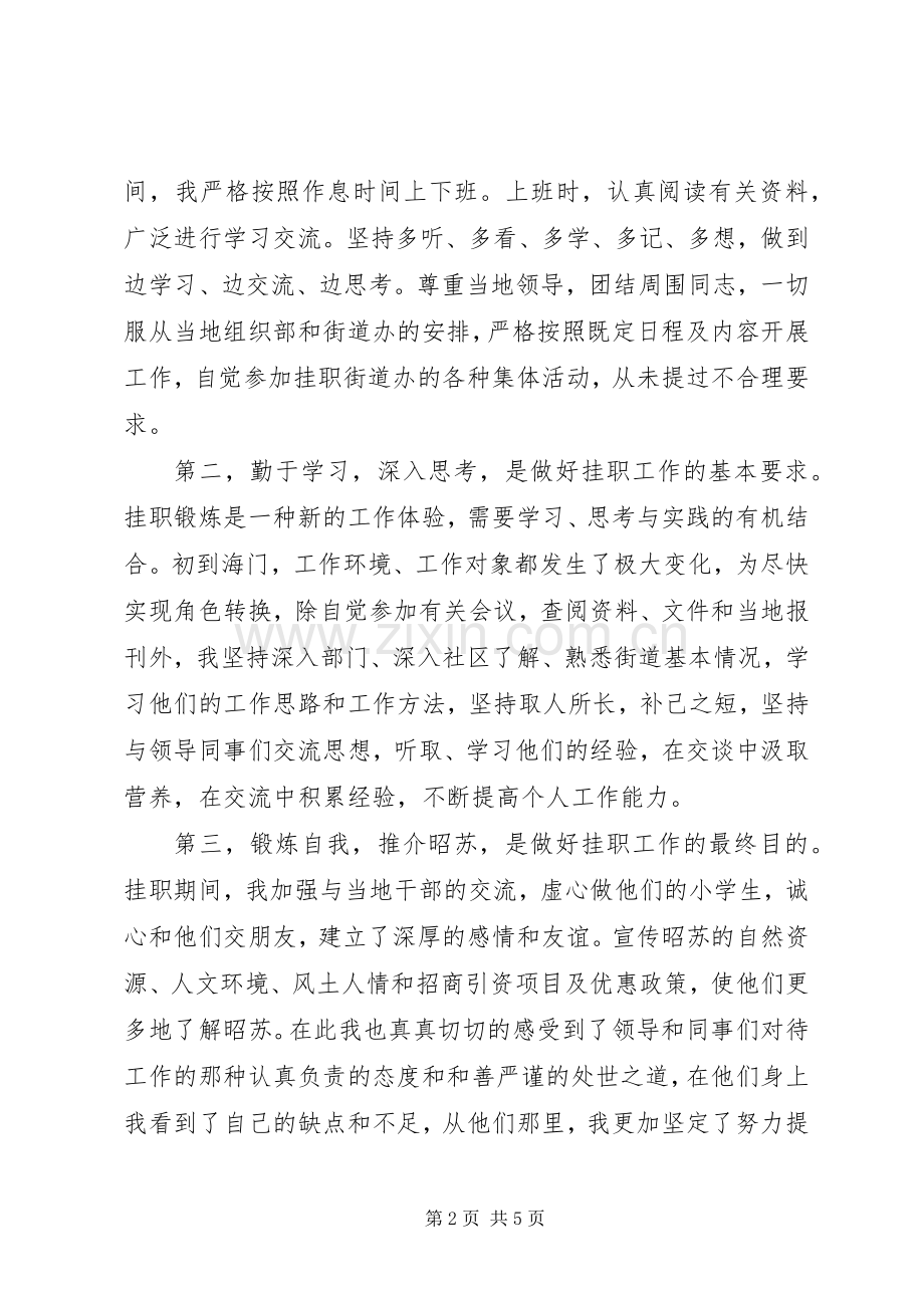 乡副乡长挂职学习心得体会.docx_第2页