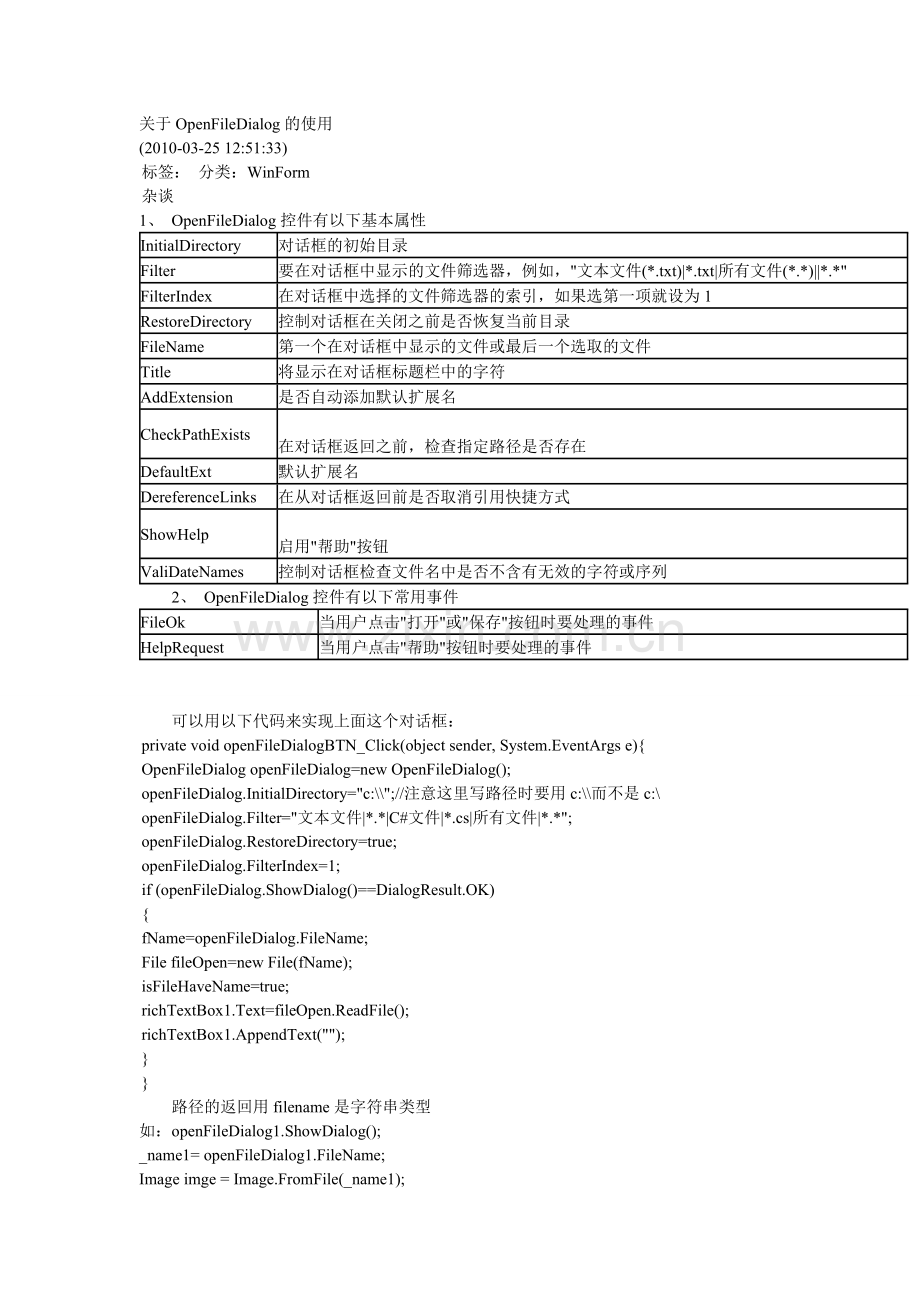 关于OpenFileDialog使用.doc_第1页