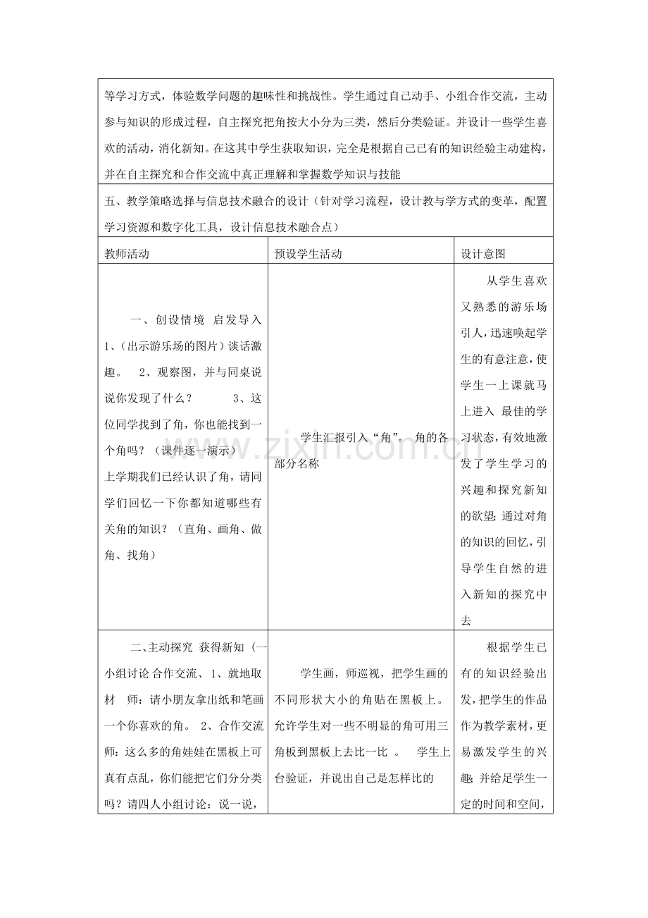 小学人教四年级数学钝角与锐角.doc_第2页