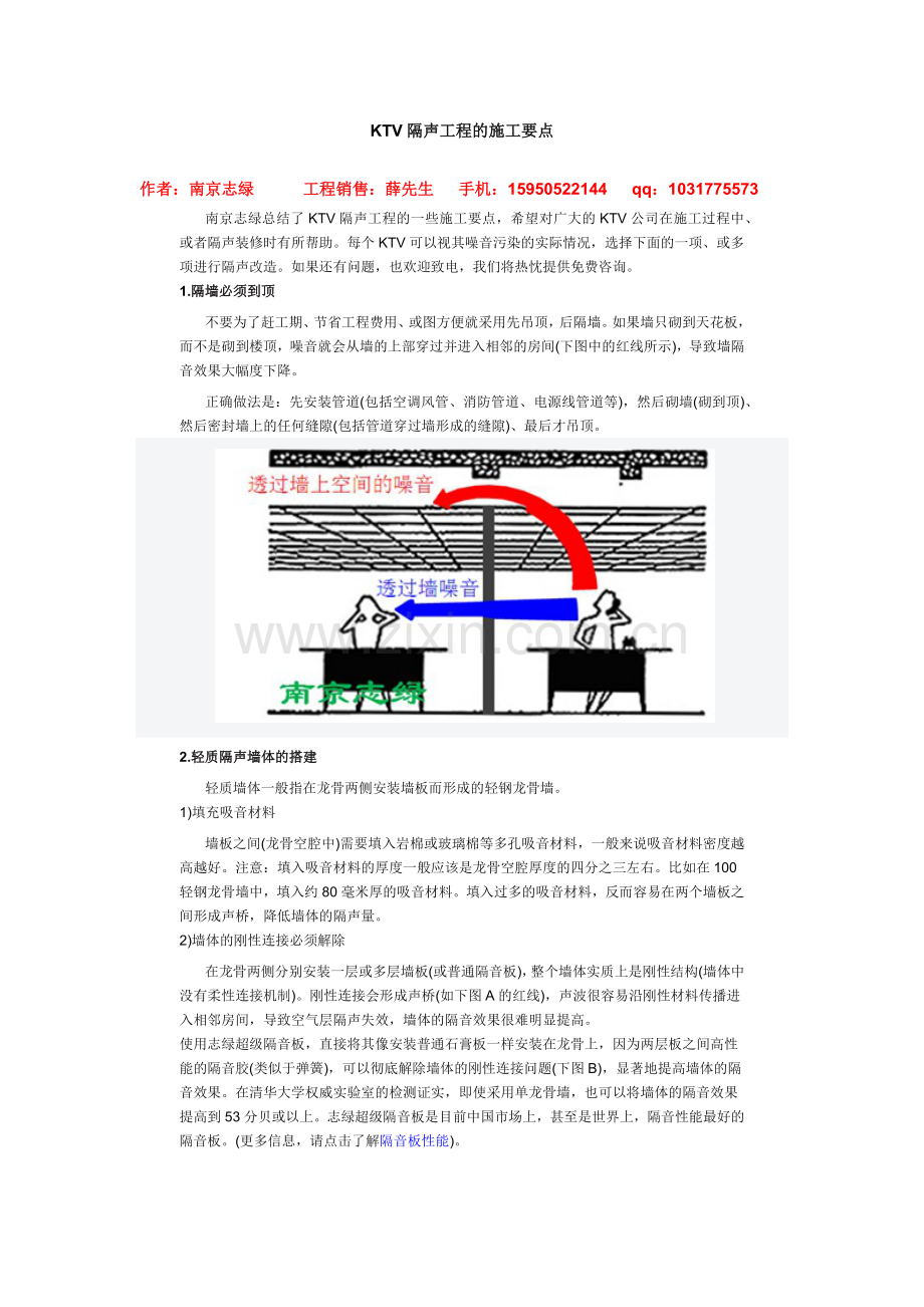 KTV等相关娱乐场所声学施工基本要点.docx_第1页