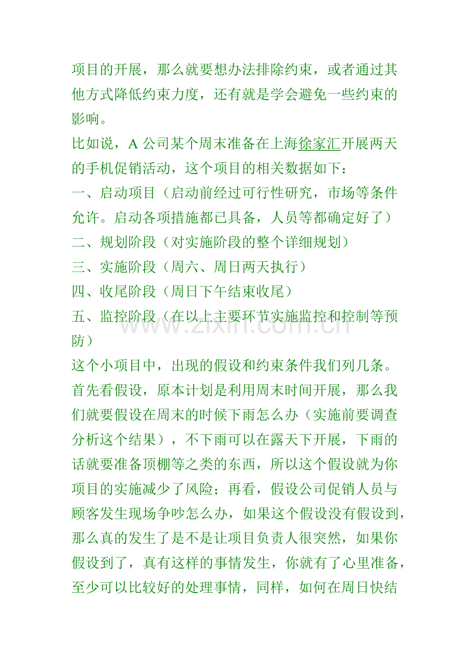 项目的假设和约束条件依赖和承诺.docx_第2页