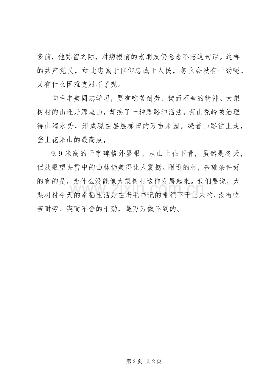 学习毛丰美同志先进事迹心得体会（党员）.docx_第2页