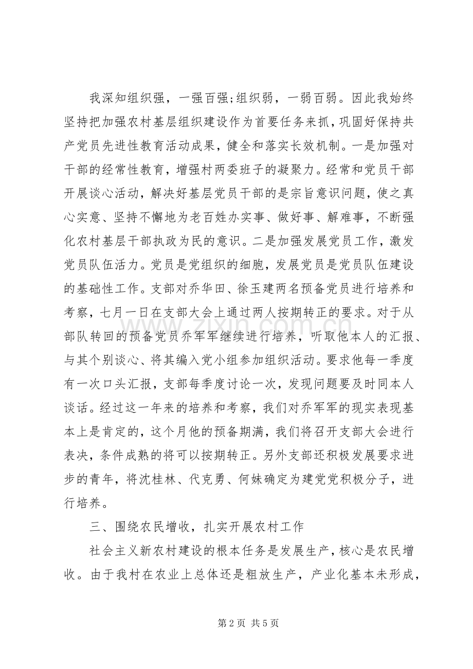 村党总支第一书记XX年终述职报告.docx_第2页
