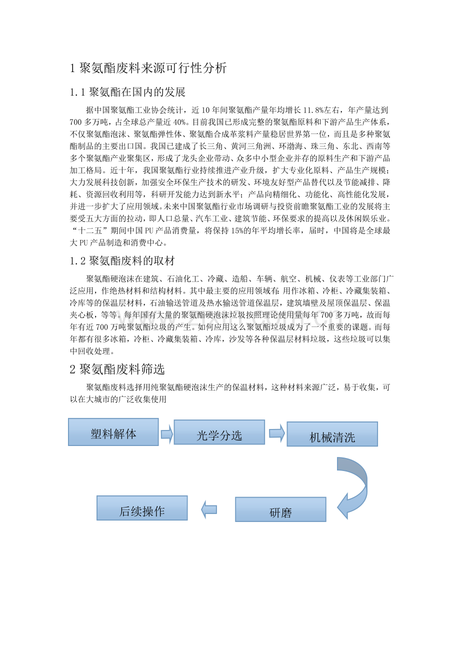 聚氨酯废物的来源筛选清洗粉碎研磨5-30.doc_第1页