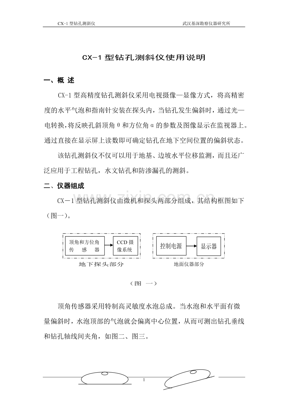 cx―47型高精度钻孔测斜仪使用说明.doc_第1页