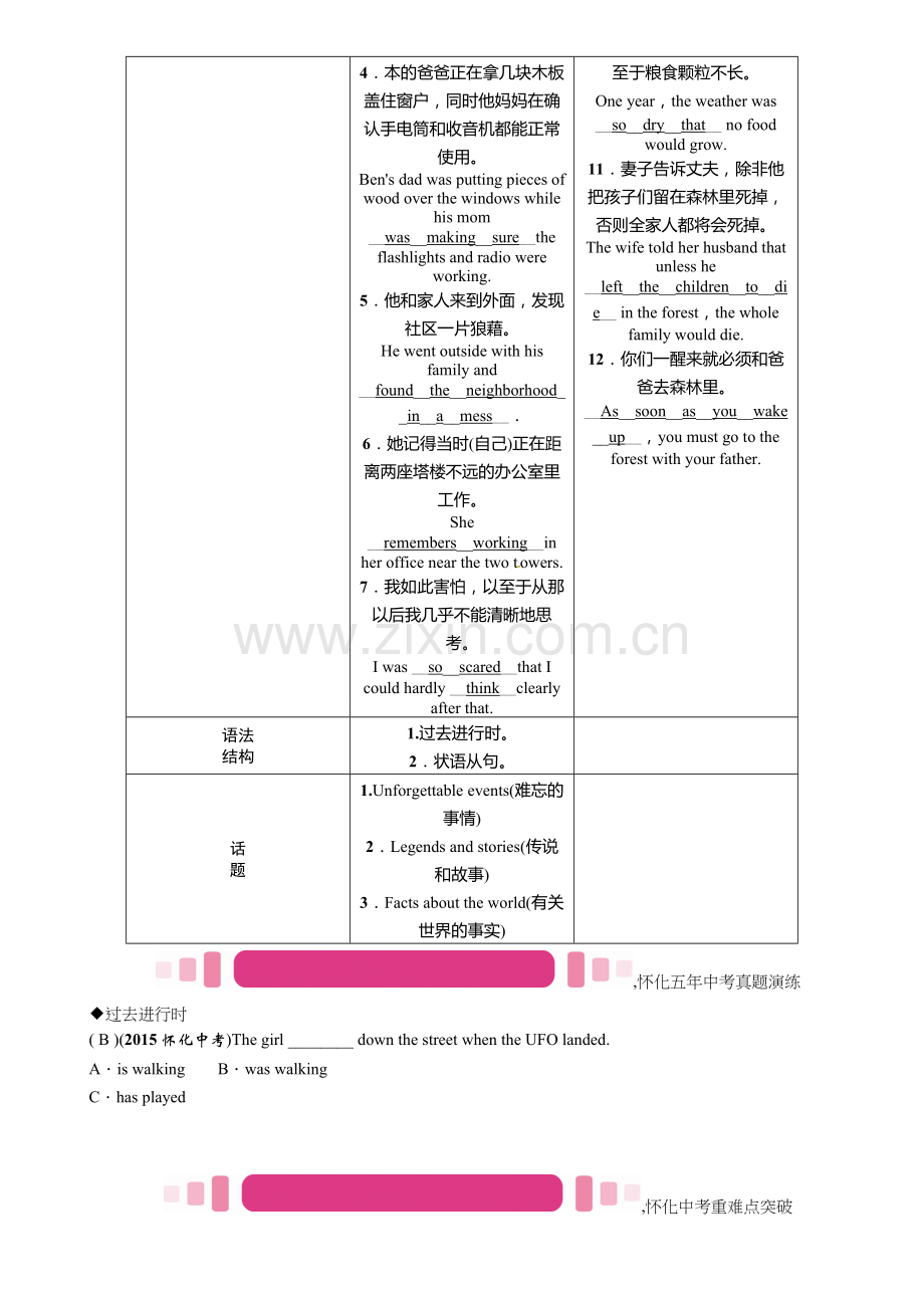 2017年中考英语八年级下册教材同步复习题14份第十一讲　八年级(下)　Units 5—6.doc_第2页