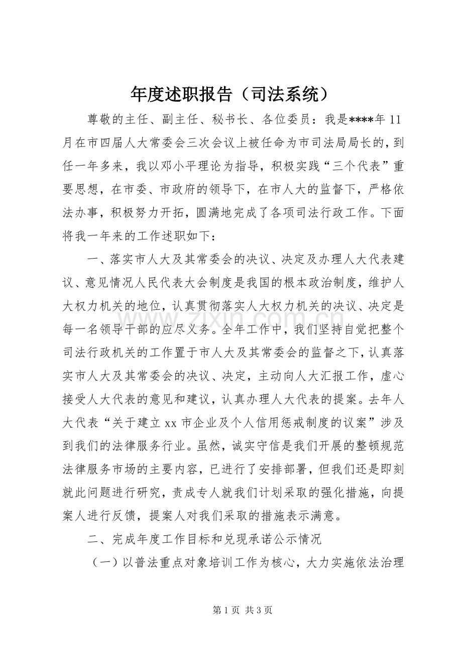 年度述职报告（司法系统）.docx_第1页